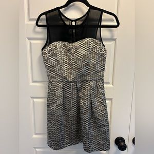 NWT mini black and gold dress